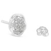 Haus of Brilliance Silver 1/6 Cttw Diamond Swirl Cluster Stud Earrings - 4 of 4