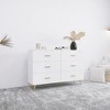 High Gloss 6-Drawer Chest of Drawers with Gold Handles & Steel Legs, Spacious Modern Vanity Cabinet for Bedroom or Living Room, Anti-Tip Safety Design - 3 of 4