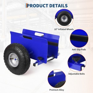 Slab Dolly with 10" Rubber Inflatable Tires,Panel Dolly 600 Lbs Capacity,Adjustable Drywall Mover for Drywall Sheets Door Transport All Terrain - 1 of 4