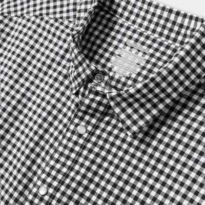 Мужские рубашки Goodfellow & Co Men's Long Sleeve Adaptive Button-Down Shirt - Goodfellow & Co™ Navy Blue/Checked M: Poplin — фото 3