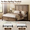 AMERLIFE Platform Bed Frame, Solid Wood with 65.2" Headboard, Heavy-Duty Slats, No Box Spring Required, Easy to Assemble - 4 of 4