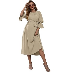 Wrap Midi Dresses A-Line Flare Casual Short Dresses - 1 of 1