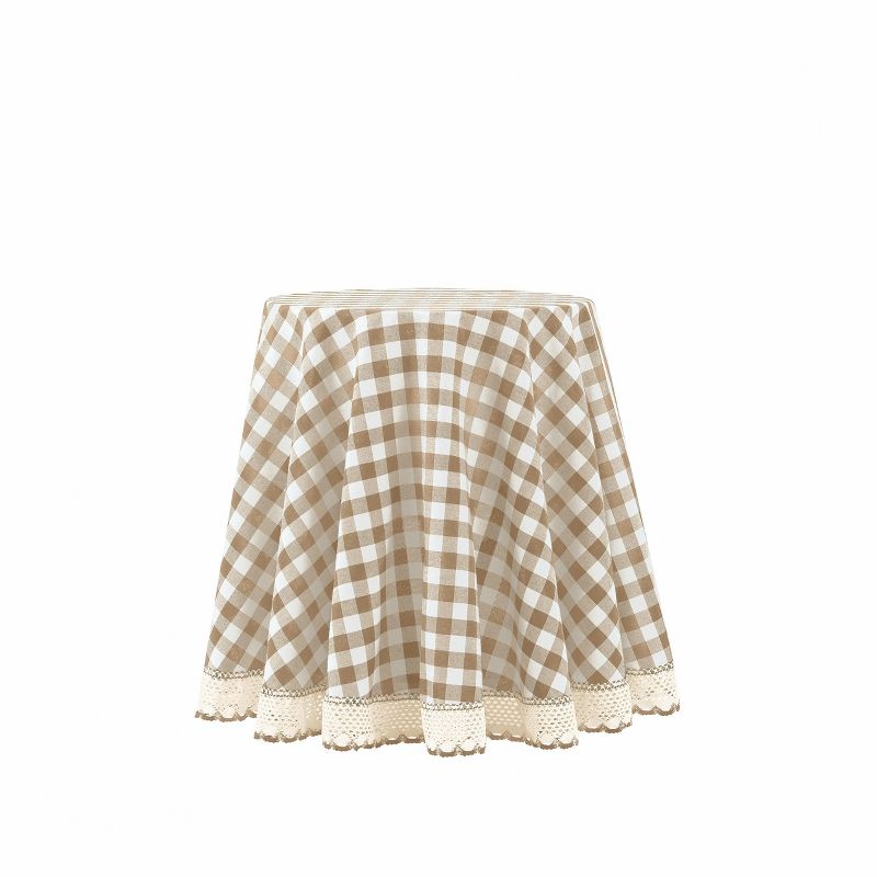 Kate Aurora Country Farmhouse Plaid Buffalo Check Stain & Spill Proof Fabric Tablecloths, 3 of 5