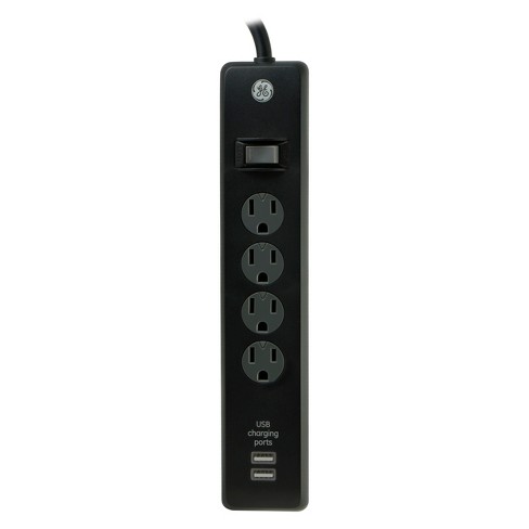 GE 4 Outlet Surge Protector Power Strip with 2 USB Ports - image 1 of 4