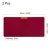Unique Bargains Felt Dual Side Soft Smooth Office Writing Desk Mouse Pads 2 Pcs 24"x12" Red - 2 of 3