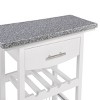 SEVOBAL Kitchen Carts and Islands Kitchen Island with Storage Mobile Rolling Kitchen Island Trolley Serving Cart Island Table, White, 30"*15.8"*33.35" - 4 of 4