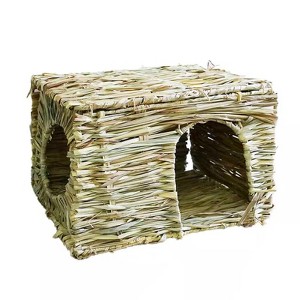 ZACHVO Natural Handmade Grass Shelter for Small Pets - Bunny, Chinchilla, Hamster - 1 of 4