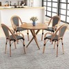 Tangkula Outdoor French Bistro Chairs 4 PCS w/ Armrests Galvanized Metal Frame - 3 of 4