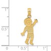 Black Bow Jewelry 14k Yellow Gold Smiling Boy Pendant, 10mm - 4 of 4