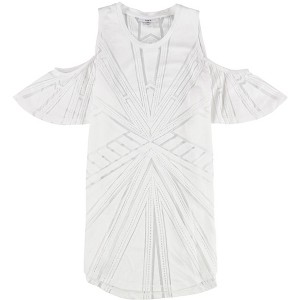 bar III Womens Sheer Burnout Knit Blouse - 1 of 2