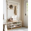 VASAGLE Coat Rack - Hall Tree with Shoe Storage Bench - Oak and White - 2 of 4