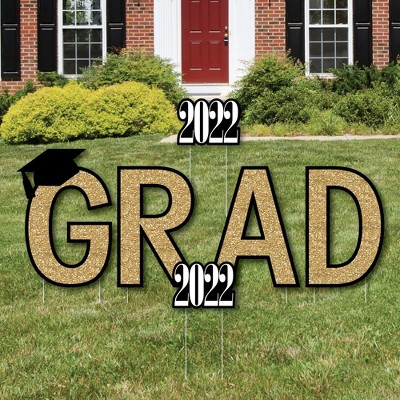 Big Dot of Happiness Gold Tassel Worth The Hassle - Grad Yard Sign Outdoor Lawn Decorations - 2022 Graduation Party Yard Signs - Grad