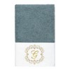 Linum Home Textiles 100% Turkish Cotton MONICA Gold Thread 3PC Embellished Towel Set - 3 of 4