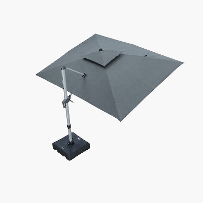 PURPLE LEAF Premium Patio Umbrella Classic SUNBRELLA Cantilever Umbrellas with Base 360 Degree Rotation for Garden Pool
