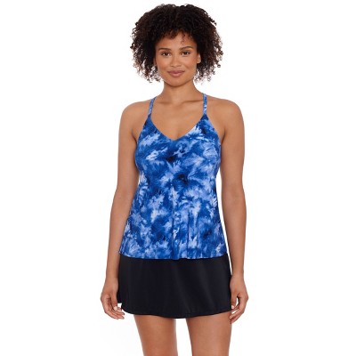Women's Trimshaper Bili Tankini Swimsuit- 12 - Blue : Target