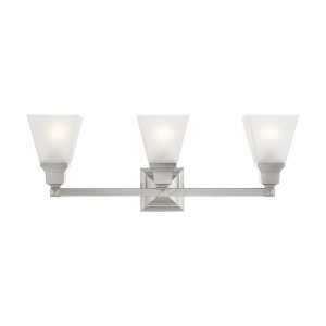 Livex Lighting Mission 3 - Light Vanity in  Brushed Nickel - 1 of 2