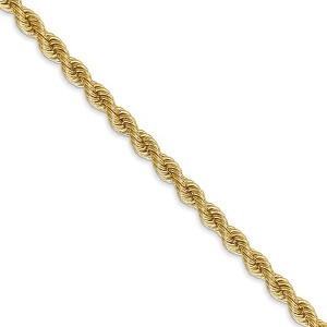 Black Bow Jewelry 3.65mm 14k Yellow Gold Handmade Solid Rope Chain Necklace - 1 of 4
