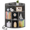 VECELO 3-Tier Corner Cabinet Cube Bookshelf, Wooden 8 Cubby Bookshelf for Small Space, Black/Brown/White/Gray - 2 of 4
