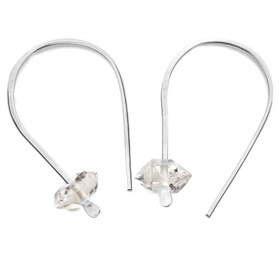 Herkimer Diamond Threader Earrings