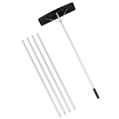 SUGIFT 20ft Snow Roof Rake 25" Plastic Blade Snow Removal Tool for House Roof, , Wet Leaves, Car Snow