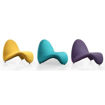 Set of 3 Moma Accent Chairs Purple/Teal/Yellow - Manhattan Comfort