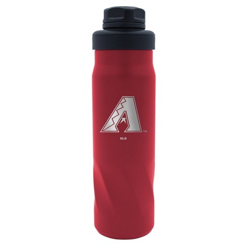 MIP Brand 25 oz Aluminum Sports Water Travel Bottle Heart Love Travel  Airplane (Red) 