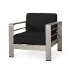 Christopher Knight Home Cape Coral Outdoor Aluminum Club Chairs  with Sunbrella Cushions (Set of 2) - 4 of 4