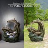 Teamson Home 32" Cascading Faux Rock and Wood Fountain Natural Wood - 4 of 4