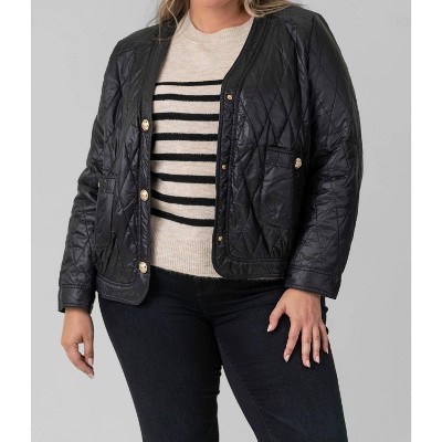 Women's Quilted Puffer Jacket - Plus - JOH 1X