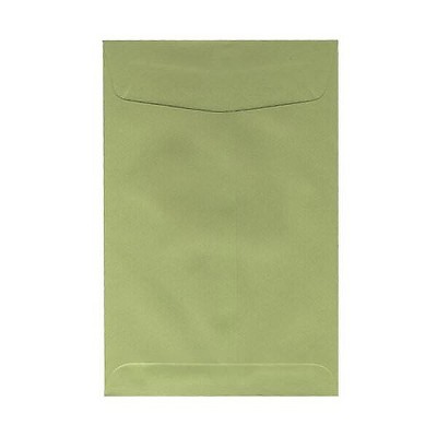 JAM Paper 6 x 9 Open End Catalog Envelopes Olive Green 10/Pack 31287526C