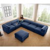 Oversized 142.5" Chenille Modular L-Shaped Sectional Sofa with Cylindrical Cushios and Storage Seat, 7-Piece Free combination Sofa - 3 of 4