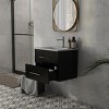 KWPZQEB Wall-Mounted Bathroom Vanity with Sink, Modern Floating Vanity with 2 Drawers & Long Handle, Wall Mount Storage Cabinet for Small Space - 3 of 4
