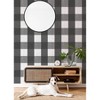 NuWallpaper Charcoal Buffalo Plaid Peel and Stick Wallpaper: Removable Gingham Self-Adhesive, 20.5" x 216" Coverage - 2 of 4