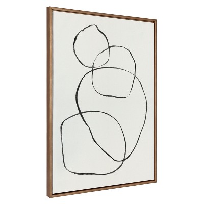 Kate and Laurel Sylvie 869 Going in Circles Framed Canvas by Teju Reval of SnazzyHues