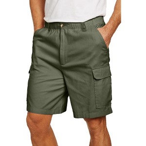 KingSize Men's Big & Tall Knockarounds 8" Full-Elastic Cargo Shorts - 1 of 4