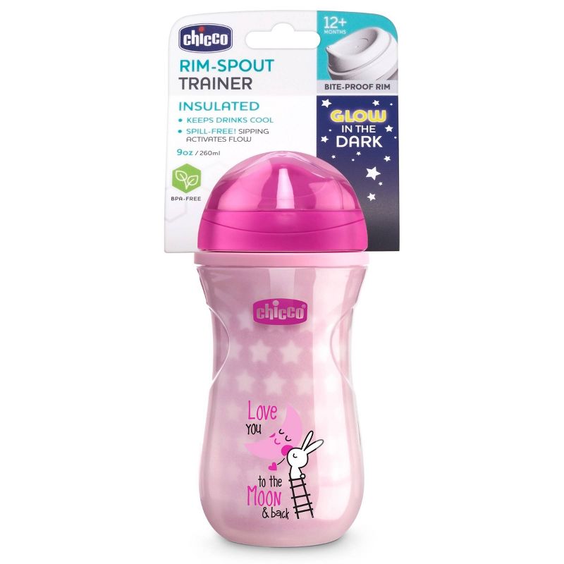 Chicco Glow in The Dark Sippy Cup 12M+ - Pink 9oz, 3 of 8