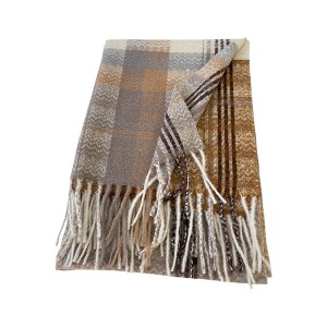 Anna-Kaci Plaid Pattern Soft Woven Winter Scarf with Cozy Texture 71×24.8 Inches - 1 of 4