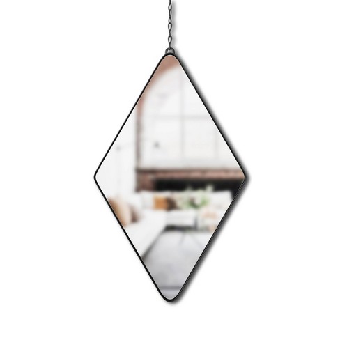 Set Of 3 Dima Diamond Wall Mirror Black - Umbra : Target