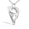 Haus of Brilliance Sterling Silver Diamond Accent MOM with Heart Pendant Necklace - 3 of 4