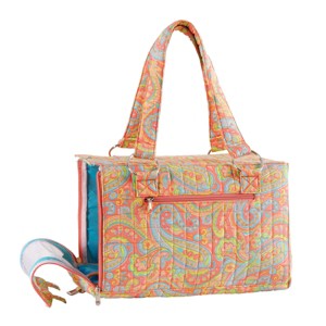 C&F Home Carrera 100% Cotton Quilted Paisley Travel Tote Small Pet Carrier Bag, 9.5" x 14" - 1 of 4