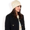 Anna-Kaci Women's Lace Slouchy Beanie with Floral Pattern and Sparkling Rhinestone Details - 3 of 4
