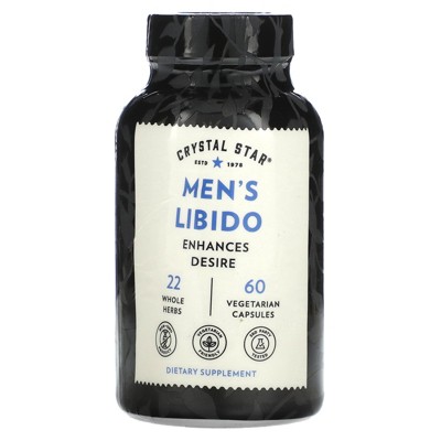 Crystal Star Men’s Libido (60 Capsules) - Herbal Sexual Health Booster for Men - Horny Goat Weed, Maca & Red Ginseng - Non-G