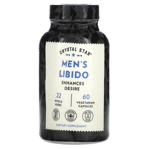 Crystal Star Men’s Libido (60 Capsules) - Herbal Sexual Health Booster for Men - Horny Goat Weed, Maca & Red Ginseng - Non-G - 1 of 3