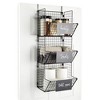 Farmlyn Creek Black 3-Tier Metal Wire Hanging Basket Organizer, Storage Bins, Kitchen Pantry Organization Home Decor, Blank Plates, 11.7 x 32 x 12 In - 3 of 4