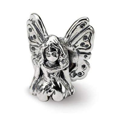 Black Bow Jewelry Sterling Silver Winged Fairy Bead Charm