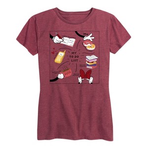 Women's - Disney - Minnie Mom To-Do List Short Sleeve Graphic T-Shirt - 1 of 4