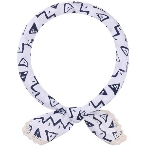 INSPIRE CHIC Women's Geometric Printed Cotton Linen Lace Trim Square Scarves 1Pc - 1 of 4
