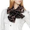Slickblue Chocolate Silk Scarf with Circle Chain Print - Lightweight, Soft & Stylish Fashion Accessory for Women, 2 Sizes - 3 of 4