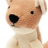 TopComfy Baby and Toddler Learning Toys Handmade Knitted Soft Puppy Plush Toy Pure Cotton Yarn Animal Toy Cute Gift For Kids, Beige, 12"*9.5"*2" - 3 of 4