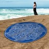 Round Floral Paisley Oversized 60" Cotton Beach Towel by Blue Nile Mills - 2 of 4